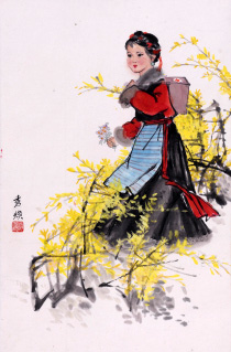 赵秀焕 背医箱少女