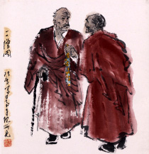 张广 二僧图