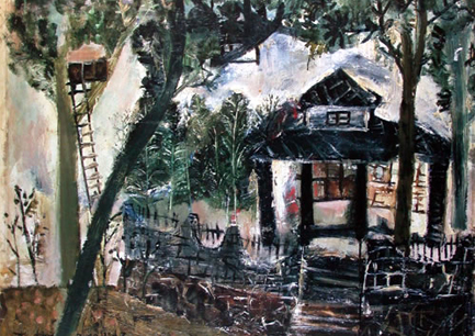 杭州故居 1947 65x81cm 布面油画